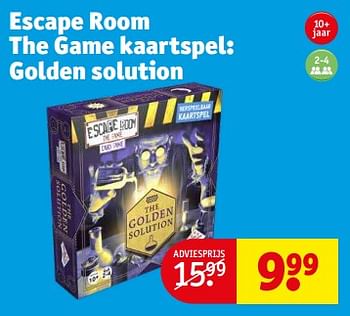 Aanbiedingen Escape room the game kaartspel: golden solution - Identity Games - Geldig van 21/02/2023 tot 26/02/2023 bij Kruidvat