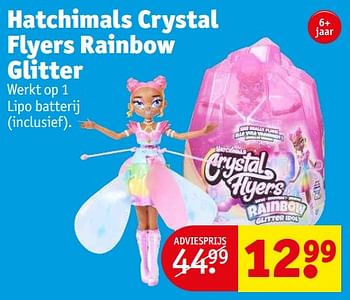 Aanbiedingen Hatchimals crystal flyers rainbow glitter - Hatchimals - Geldig van 21/02/2023 tot 26/02/2023 bij Kruidvat