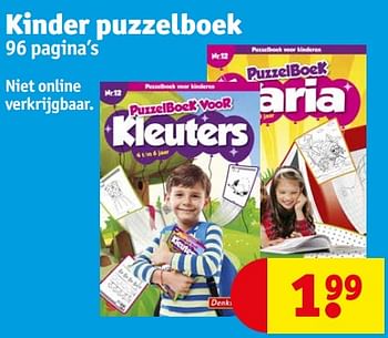 Aanbiedingen Kinder puzzelboek - Huismerk - Kruidvat - Geldig van 21/02/2023 tot 26/02/2023 bij Kruidvat