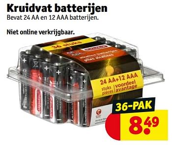 Aanbiedingen Kruidvat batterijen - Huismerk - Kruidvat - Geldig van 21/02/2023 tot 26/02/2023 bij Kruidvat