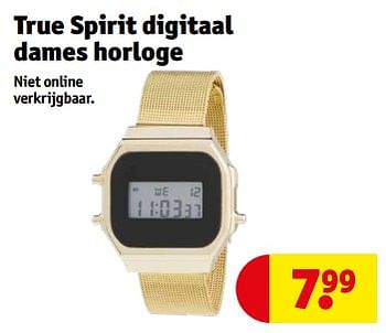 Aanbiedingen True spirit digitaal dames horloge - True Spirit - Geldig van 21/02/2023 tot 26/02/2023 bij Kruidvat