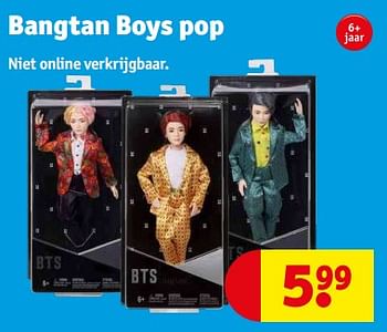 Aanbiedingen Bangtan boys pop - Mattel - Geldig van 21/02/2023 tot 26/02/2023 bij Kruidvat