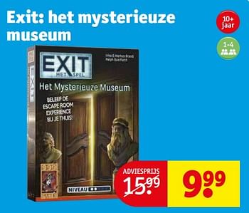 Aanbiedingen Exit het mysterieuze museum - 999games - Geldig van 21/02/2023 tot 26/02/2023 bij Kruidvat