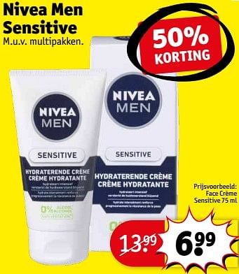 Aanbiedingen Face crème sensitive - Nivea - Geldig van 21/02/2023 tot 26/02/2023 bij Kruidvat