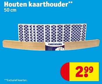 Aanbiedingen Houten kaarthouder - Huismerk - Kruidvat - Geldig van 21/02/2023 tot 26/02/2023 bij Kruidvat