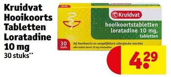 Aanbiedingen Kruidvat hooikoorts tabletten loratadine - Huismerk - Kruidvat - Geldig van 21/02/2023 tot 26/02/2023 bij Kruidvat