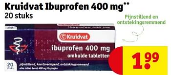 Aanbiedingen Kruidvat ibuprofen - Huismerk - Kruidvat - Geldig van 21/02/2023 tot 26/02/2023 bij Kruidvat