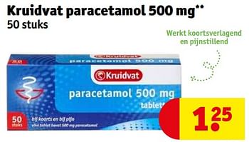Aanbiedingen Kruidvat paracetamol - Huismerk - Kruidvat - Geldig van 21/02/2023 tot 26/02/2023 bij Kruidvat