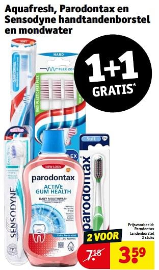 Aanbiedingen Parodontax tandenborstel - Parodontax - Geldig van 21/02/2023 tot 26/02/2023 bij Kruidvat