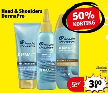 Aanbiedingen Shampoo derma pro herstelt - Head &amp; Shoulders - Geldig van 21/02/2023 tot 26/02/2023 bij Kruidvat