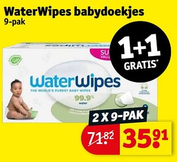 Aanbiedingen Waterwipes babydoekjes - WaterWipes - Geldig van 21/02/2023 tot 26/02/2023 bij Kruidvat
