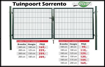 Aanbiedingen Tuinpoort sorrento - Gardini - Geldig van 16/02/2023 tot 12/03/2023 bij Itek