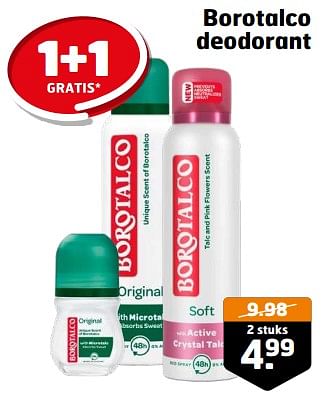 Aanbiedingen Borotalco deodorant - Borotalco - Geldig van 21/02/2023 tot 05/03/2023 bij Trekpleister