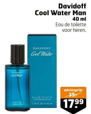 Aanbiedingen Davidoff cool water man edt - Davidoff - Geldig van 21/02/2023 tot 05/03/2023 bij Trekpleister