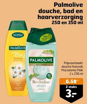 Aanbiedingen Douche naturals macadamia melk - Palmolive - Geldig van 21/02/2023 tot 05/03/2023 bij Trekpleister