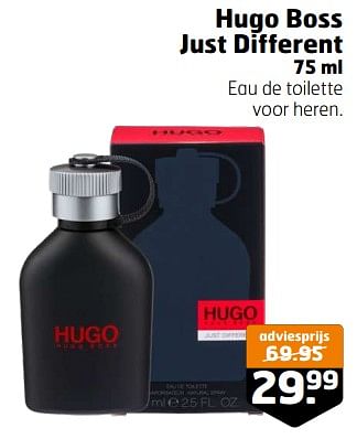 Aanbiedingen Hugo boss just different edt - Hugo Boss - Geldig van 21/02/2023 tot 05/03/2023 bij Trekpleister