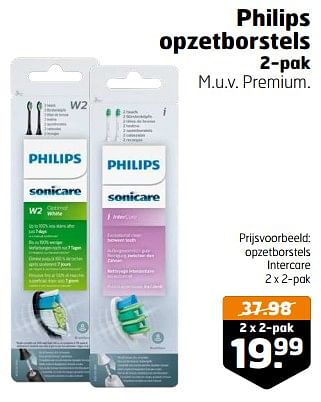 Aanbiedingen Opzetborstels intercare - Philips - Geldig van 21/02/2023 tot 05/03/2023 bij Trekpleister