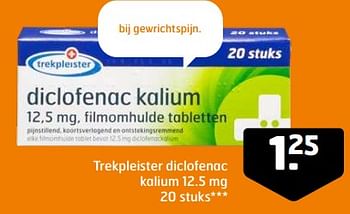 Aanbiedingen Trekpleister diclofenac kalium - Huismerk - Trekpleister - Geldig van 21/02/2023 tot 05/03/2023 bij Trekpleister