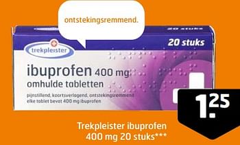 Aanbiedingen Trekpleister ibuprofen - Huismerk - Trekpleister - Geldig van 21/02/2023 tot 05/03/2023 bij Trekpleister