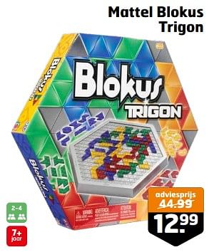 Aanbiedingen Mattel blokus trigon - Mattel - Geldig van 21/02/2023 tot 05/03/2023 bij Trekpleister