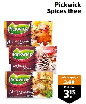 Aanbiedingen Pickwick spices thee - Pickwick - Geldig van 21/02/2023 tot 05/03/2023 bij Trekpleister