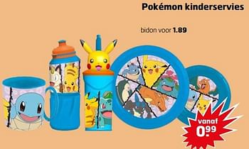 Aanbiedingen Pokémon kinderservies bidon - Pokemon - Geldig van 21/02/2023 tot 05/03/2023 bij Trekpleister