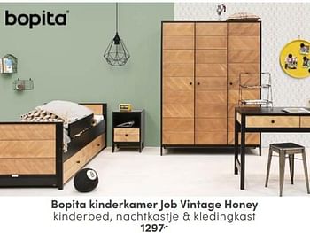 Aanbiedingen Bopita kinderkamer job vintage honey - Bopita - Geldig van 26/02/2023 tot 11/03/2023 bij Baby & Tiener Megastore