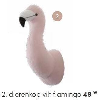 Aanbiedingen Dierenkop vilt flamingo - Huismerk - Baby &amp; Tiener Megastore - Geldig van 26/02/2023 tot 11/03/2023 bij Baby & Tiener Megastore