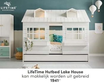 Aanbiedingen Lifetime hutbed lake house - Lifetime - Geldig van 26/02/2023 tot 11/03/2023 bij Baby & Tiener Megastore