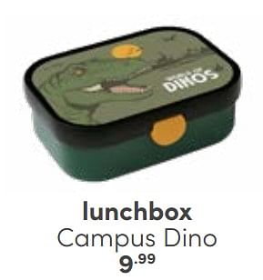 Aanbiedingen Lunchbox campus dino - Huismerk - Baby &amp; Tiener Megastore - Geldig van 26/02/2023 tot 11/03/2023 bij Baby & Tiener Megastore