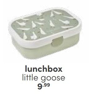 Aanbiedingen Lunchbox little goose - Huismerk - Baby &amp; Tiener Megastore - Geldig van 26/02/2023 tot 11/03/2023 bij Baby & Tiener Megastore