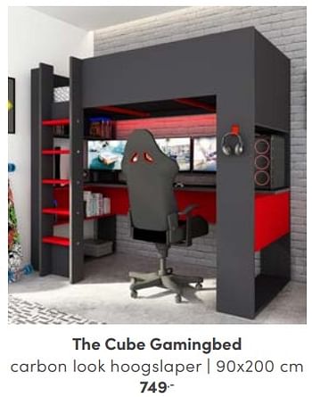 Aanbiedingen The cube gamingbed - Huismerk - Baby &amp; Tiener Megastore - Geldig van 26/02/2023 tot 11/03/2023 bij Baby & Tiener Megastore