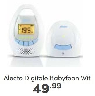 Aanbiedingen Alecto digitale babyfoon wit - Alecto - Geldig van 26/02/2023 tot 04/03/2023 bij Baby & Tiener Megastore