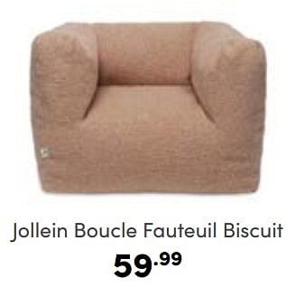 Aanbiedingen Jollein boucle fauteuil biscuit - Jollein - Geldig van 26/02/2023 tot 04/03/2023 bij Baby & Tiener Megastore
