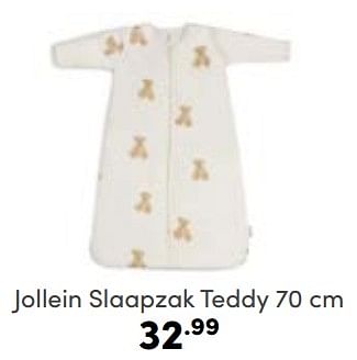 Aanbiedingen Jollein slaapzak teddy - Jollein - Geldig van 26/02/2023 tot 04/03/2023 bij Baby & Tiener Megastore