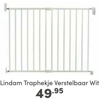 Aanbiedingen Lindam traphekje verstelbaar wit - Lindam - Geldig van 26/02/2023 tot 04/03/2023 bij Baby & Tiener Megastore