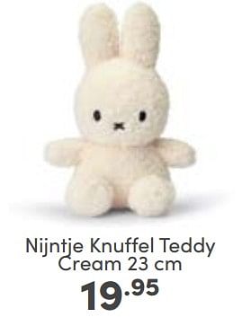 Aanbiedingen Nijntje knuffel teddy cream - Nijntje - Geldig van 26/02/2023 tot 04/03/2023 bij Baby & Tiener Megastore
