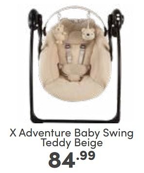 Aanbiedingen X adventure baby swing teddy beige - Xadventure - Geldig van 26/02/2023 tot 04/03/2023 bij Baby & Tiener Megastore