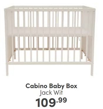 Aanbiedingen Cabino baby box jack wit - Cabino - Geldig van 26/02/2023 tot 04/03/2023 bij Baby & Tiener Megastore