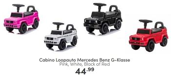 Aanbiedingen Cabino loopauto mercedes benz g-klasse - Cabino - Geldig van 26/02/2023 tot 04/03/2023 bij Baby & Tiener Megastore