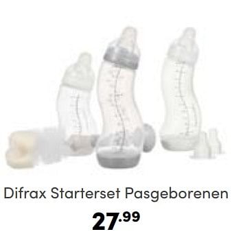 Aanbiedingen Difrax starterset pasgeborenen - Difrax - Geldig van 26/02/2023 tot 04/03/2023 bij Baby & Tiener Megastore