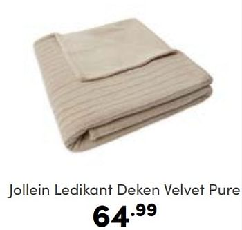 Aanbiedingen Jollein ledikant deken velvet pure - Jollein - Geldig van 26/02/2023 tot 04/03/2023 bij Baby & Tiener Megastore