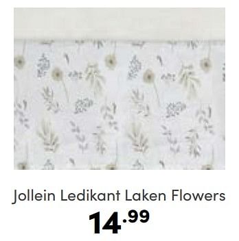 Aanbiedingen Jollein ledikant laken flowers - Jollein - Geldig van 26/02/2023 tot 04/03/2023 bij Baby & Tiener Megastore