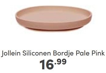 Aanbiedingen Jollein siliconen bordje pale pink - Jollein - Geldig van 26/02/2023 tot 04/03/2023 bij Baby & Tiener Megastore
