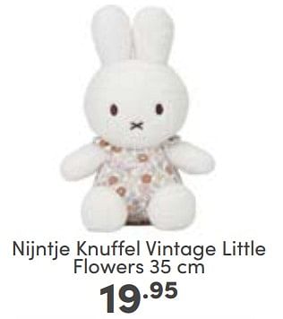 Aanbiedingen Nijntje knuffel vintage little flowers - Nijntje - Geldig van 26/02/2023 tot 04/03/2023 bij Baby & Tiener Megastore
