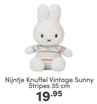 Aanbiedingen Nijntje knuffel vintage sunny stripes - Nijntje - Geldig van 26/02/2023 tot 04/03/2023 bij Baby & Tiener Megastore