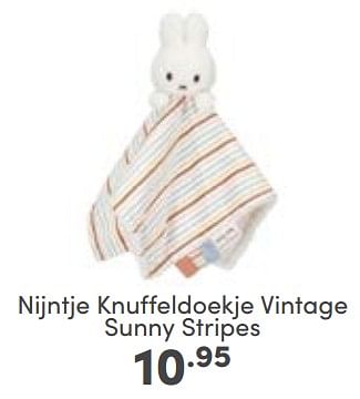 Aanbiedingen Nijntje knuffeldoekje vintage sunny stripes - Nijntje - Geldig van 26/02/2023 tot 04/03/2023 bij Baby & Tiener Megastore