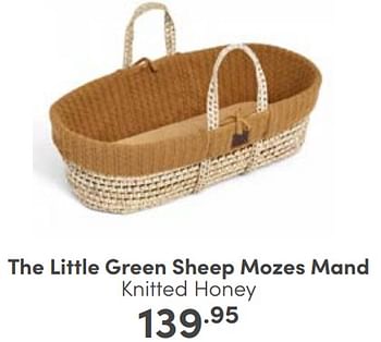 Aanbiedingen The little green sheep mozes mand knitted honey - The Little Green Sheep - Geldig van 26/02/2023 tot 04/03/2023 bij Baby & Tiener Megastore