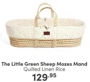 Aanbiedingen The little green sheep mozes mand quilted linen rice - The Little Green Sheep - Geldig van 26/02/2023 tot 04/03/2023 bij Baby & Tiener Megastore