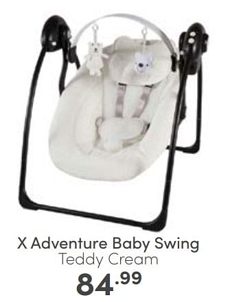Aanbiedingen X adventure baby swing teddy cream - Xadventure - Geldig van 26/02/2023 tot 04/03/2023 bij Baby & Tiener Megastore